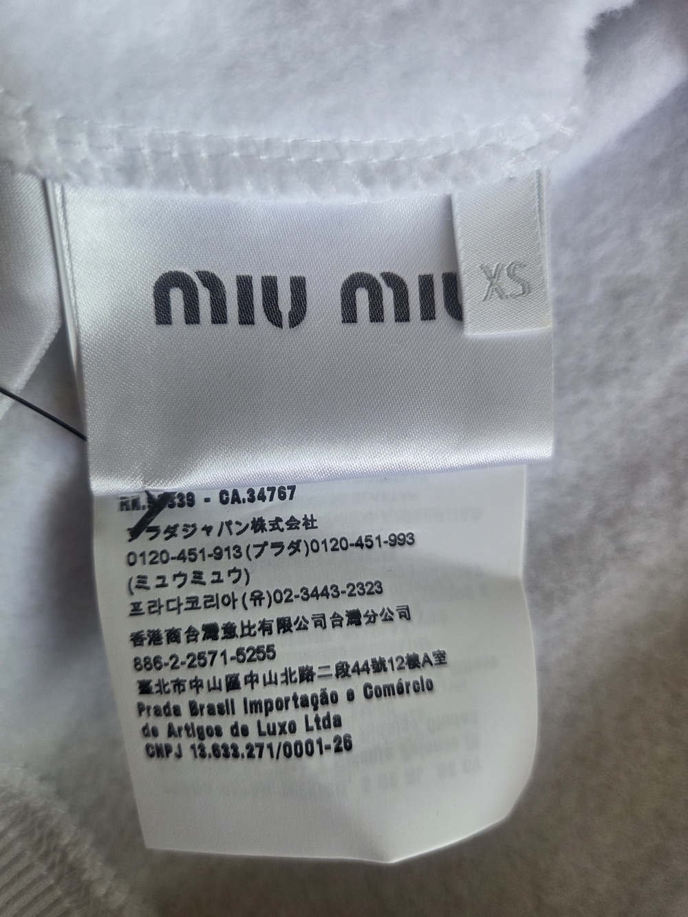 Miu Miu White Logo Sweatshirt - Picture 4 of 7